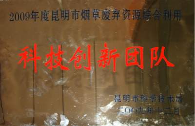 2009年，昆明市煙草廢棄資源綜合利用科技創新團隊.jpg