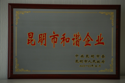 2010年，昆明市和諧企業.jpg